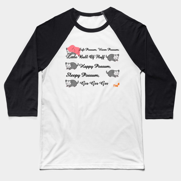 Soft Possum song Baseball T-Shirt by nenedasher